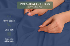 144TC cotton pillowcases Navy