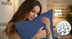 144TC cotton pillowcases Navy