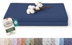 144TC cotton flat sheet Navy