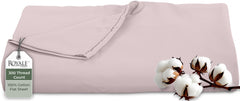 Royale Linens 300 Thread Count 100% Long Staple Combed Cotton Flat Sheet - Super Soft - Top Sheet - Breathable, Cool & Crisp Percale Flat Sheet Only