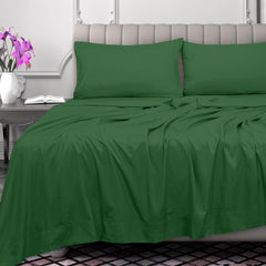 Royale Linens 300 Thread Count 100% Long Staple Combed Cotton Flat Sheet - Super Soft - Top Sheet - Breathable, Cool & Crisp Percale Flat Sheet Only