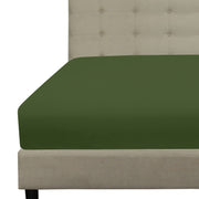 Royale Linens Fitted Sheet - Brushed Hotel Quality 1800 Soft Wrinkle & Fade Resistant - Bottom Sheet - Deep Pocket Stretches Up to 16" - Fitted Sheet Only - Elastic Sheet ( Hunter Green)