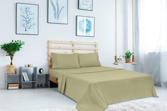 Royale Linen 2 Pack Bulk Flat Sheet - Top Sheet - Soft 1800 Microfiber - Wrinkle & Stain Resistant - for Hotel, Massage Table, Hospital, Dorm - Queen Flat Sheet Sold Separately (Queen, Sage Green)