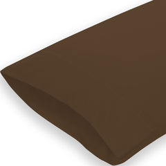 Royale Linens Queen Pillowcase Set of 2 - Bed Pillow Cover - 20x30 - Chocolate Pillowcases - 1800 Brushed Microfiber, Wrinkle & Fade Resistant - Soft & Cozy- Queen Size Pillow Case (Queen, Chocolate)