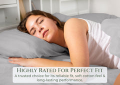 144TC cotton fitted sheet Silver