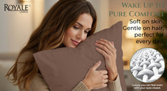 144TC cotton pillowcases Chocolate