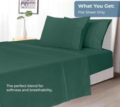 200TC cotton flat sheet Hunter Green - image 5