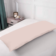 Royale Linens Body Pillow Cover - Double Brushed 1800 Microfiber - 20"x54" with Hidden Zipper Closure - Wrinkle & Fade Resistant - Super Soft Body Pillowcase 2 Pack (Pink, Pack of 2)