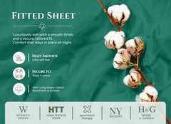 144TC cotton fitted sheet Hunter Green