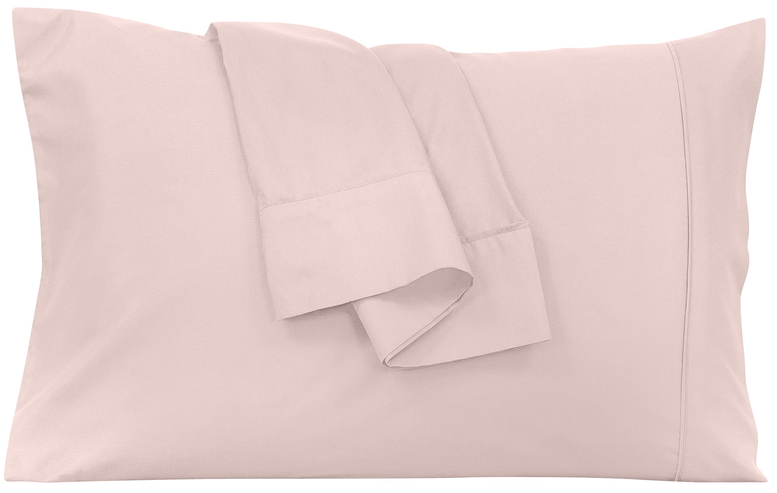 Royale Linens Pillowcase Set of 2 - Bed Pillow Cover - Pink Pillowcases - 1800 Brushed Microfiber, Wrinkle & Fade Resistant - Soft & Cozy- Pillow Case ( Pink)
