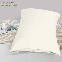 ROYALE LINENS 300 thread Count 100% Long Staple Combed Cotton Pillowcases Set Of 2 - Ultra Soft - Queen Bed Pillow Cover - 20"x30" - Breathable, Cool & Crisp Percale White Pillow Cases
