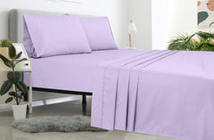 Royale Linen 2 Pack Bulk Flat Sheet - Top Sheet - Soft 1800 Microfiber - Wrinkle & Stain Resistant - for Hotel, Massage Table, Hospital, Dorm - Queen Flat Sheet Sold Separately (Queen, Lavender)