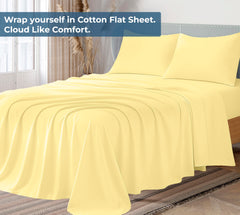 200TC cotton flat sheet Yellow - image 2
