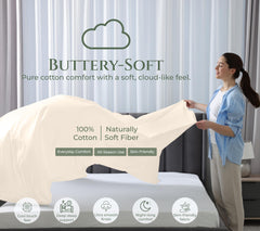 144TC cotton flat sheet Cream