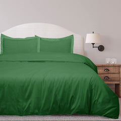 ROYALE LINENS White Duvet Cover - Duvet Cover Set - 3 Piece Double Brushed Duvet Covers with Zipper Closure, 1 Duvet Cover and 2 Pillow Shams