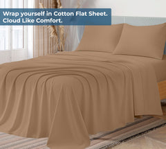 200TC cotton flat sheet Chocolate - image 2