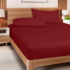 Royale Linens 100% Organic Cotton Percale Weave Super Soft Deep Pocket Bottom Sheets Elastic Sheet Fitted Sheets Only