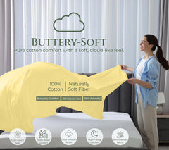 144TC cotton flat sheet Yellow