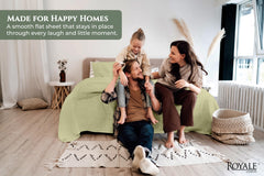 144TC cotton flat sheet Sage Green