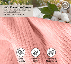 Royale Linens Cotton Waffle Blanket - Breathable And Soft, Lightweight And Cozy Waffle Weave Bed Blanket For All Season