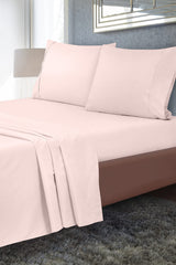 Royale Linen 2 Pack Bulk Flat Sheet Set - Top Sheet - Soft 1800 Microfiber - Wrinkle & Stain Resistant - for Hotel, Massage Table, Hospital, Dorm - Queen Flat Sheet Sold Separately (Queen, Pink)