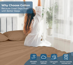 200TC cotton flat sheet Chocolate - image 7