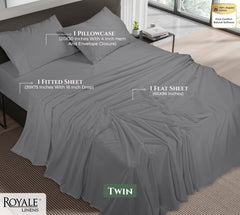Royale Linens 144 thread Count 100% Cotton Sheet Set