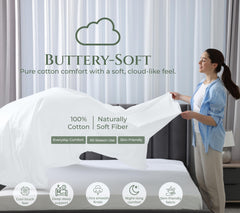 144TC cotton flat sheet White