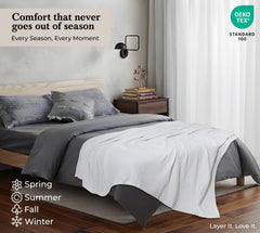 Royale Linens Cotton Waffle Blanket - Breathable And Soft, Lightweight And Cozy Waffle Weave Bed Blanket For All Season