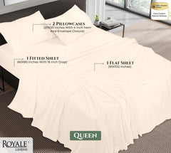 Royale Linens 144 thread Count 100% Cotton Sheet Set
