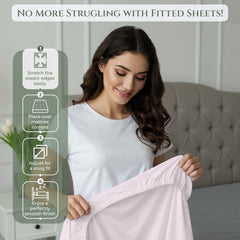 144TC cotton fitted sheet Lavender