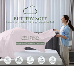 144TC cotton flat sheet Lavender