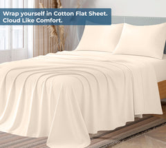 200TC cotton flat sheet Cream - image 2