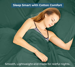 200TC cotton flat sheet Hunter Green - image 9
