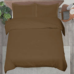ROYALE LINENS White Duvet Cover - Duvet Cover Set - 3 Piece Double Brushed Duvet Covers with Zipper Closure, 1 Duvet Cover and 2 Pillow Shams