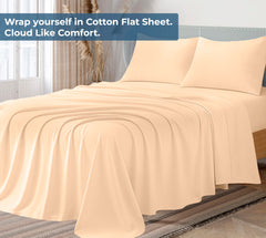 200TC cotton flat sheet Sand - image 2