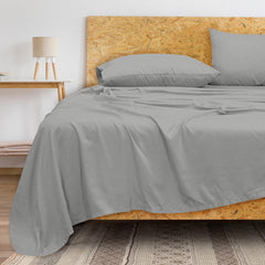 Royale Linens 300 Thread Count 100% Long Staple Combed Cotton Flat Sheet - Super Soft - Top Sheet - Breathable, Cool & Crisp Percale Flat Sheet Only