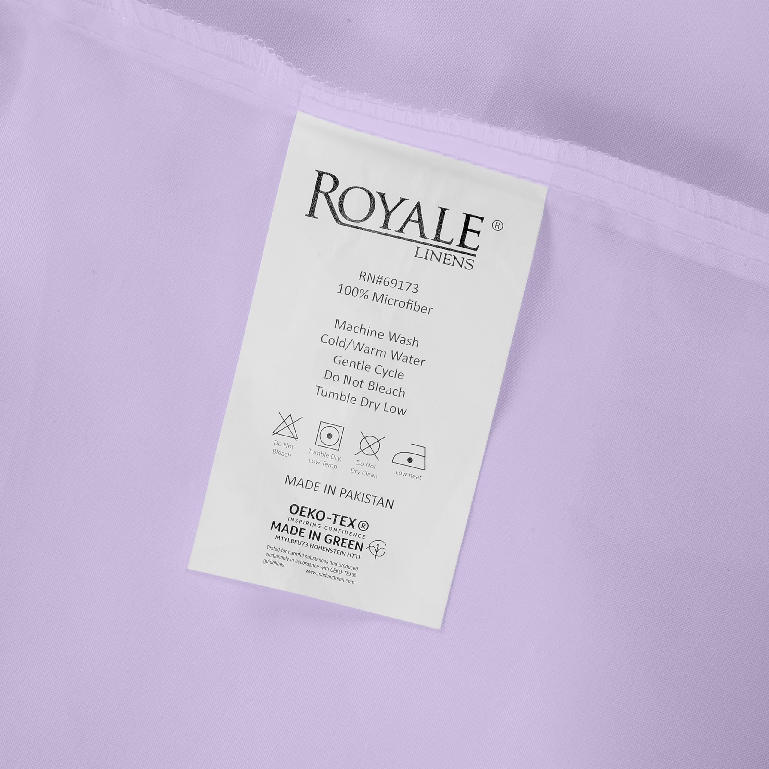 Royale Linen 2 Pack Bulk Flat Sheet - Top Sheet - Soft 1800 Microfiber - Wrinkle & Stain Resistant - for Hotel, Massage Table, Hospital, Dorm - Queen Flat Sheet Sold Separately (Queen, Lavender)