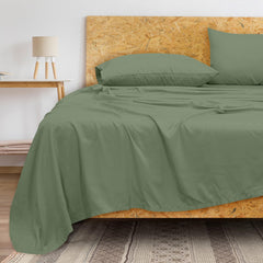 Royale Linens 300 Thread Count 100% Long Staple Combed Cotton Flat Sheet - Super Soft - Top Sheet - Full Flat Sheet Sold Separately - Breathable, Cool & Crisp Percale Flat Sheet Only (Full, Aqua)