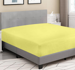 Royale Linens 100% Organic Cotton Percale Weave Super Soft Deep Pocket Bottom Sheets Elastic Sheet Fitted Sheets Only