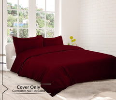 ROYALE LINENS White Duvet Cover - Duvet Cover Set - 3 Piece Double Brushed Duvet Covers with Zipper Closure, 1 Duvet Cover and 2 Pillow Shams