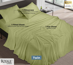 Royale Linens 200 thread count cotton sheet set