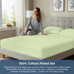 Royale Linens 300 thread Count 100% Cotton Sheet & Pillowcase Sets