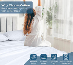 200TC cotton flat sheet White - image 7