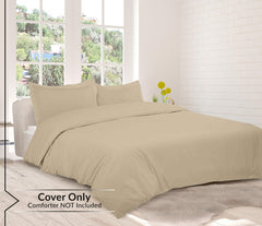 ROYALE LINENS White Duvet Cover - Duvet Cover Set - 3 Piece Double Brushed Duvet Covers with Zipper Closure, 1 Duvet Cover and 2 Pillow Shams