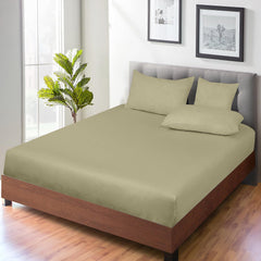Royale Linens 100% Organic Cotton Percale Weave Super Soft Deep Pocket Bottom Sheets Elastic Sheet Fitted Sheets Only