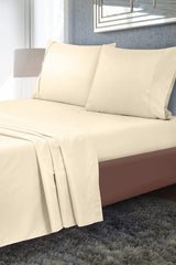 Royale Linen 2 Pack Bulk Flat Sheet Set - Top Sheet - Soft 1800 Microfiber - Wrinkle & Stain Resistant - for Hotel, Massage Table, Hospital, Dorm - Queen Flat Sheet Sold Separately (Queen, Sand)