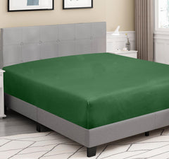 Royale Linens 100% Organic Cotton Percale Weave Super Soft Deep Pocket Bottom Sheets Elastic Sheet Fitted Sheets Only
