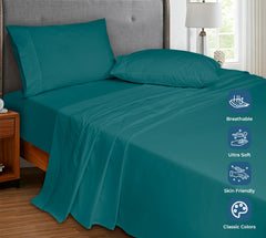 200TC cotton flat sheet Teal - image 4