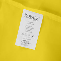 Royale Linens Queen Pillowcase Set of 2 - Bed Pillow Cover - 20" x 30" - Pillowcases - 1800 Brushed Microfiber, Wrinkle & Fade Resistant - Soft & Cozy- Queen Size Pillow Case (Queen, Yellow)